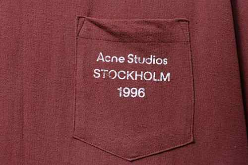 EM Sneakers Acne Studios Exford U 1996 Distressed Cotton & Hemp Pocket T-Shirt Chocolate Brown