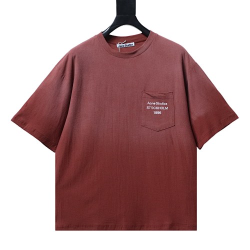 EM Sneakers Acne Studios Exford U 1996 Distressed Cotton & Hemp Pocket T-Shirt Chocolate Brown