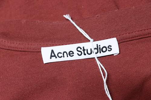 EM Sneakers Acne Studios Exford U 1996 Distressed Cotton & Hemp Pocket T-Shirt Chocolate Brown