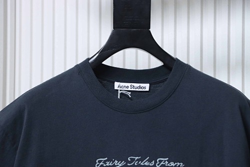 EM Sneakers Acne Studios Letter-print Cotton T-shirt Black