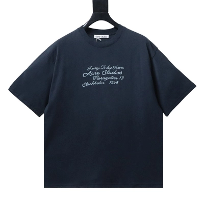 EM Sneakers Acne Studios Letter-print Cotton T-shirt Black 01