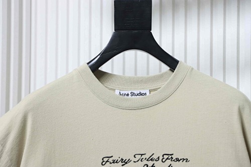 EM Sneakers Acne Studios Letter-print Cotton T-shirt Neutrals