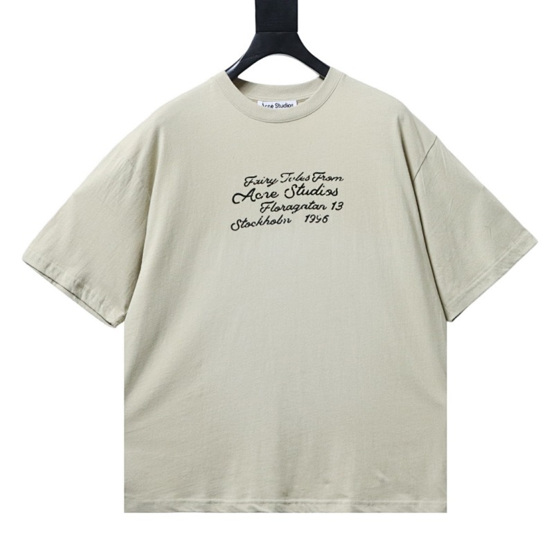 EM Sneakers Acne Studios Letter-print Cotton T-shirt Neutrals