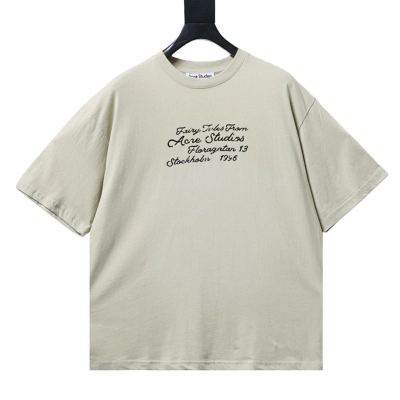 EM Sneakers Acne Studios Letter-print Cotton T-shirt Neutrals 01