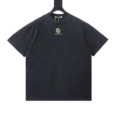 EM Sneakers Acne Studios Logo-embellished T-shirt Optical Black 01