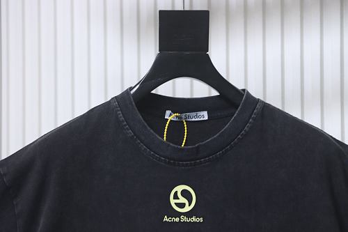 EM Sneakers Acne Studios Logo-embellished T-shirt Optical Black