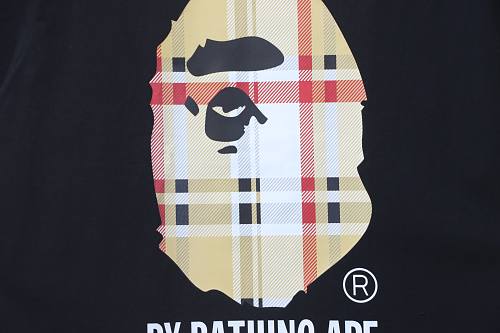 EM Sneakers BAPE A Bathing Ape Check by Bathing T-shirt Black Beige