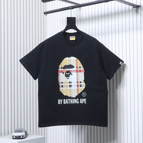EM Sneakers BAPE A Bathing Ape Check by Bathing T-shirt Black Beige