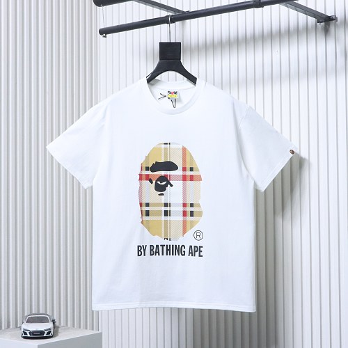 EM Sneakers BAPE A Bathing Ape Check by Bathing T-shirt White Beige