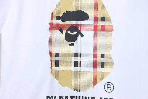 EM Sneakers BAPE A Bathing Ape Check by Bathing T-shirt White Beige