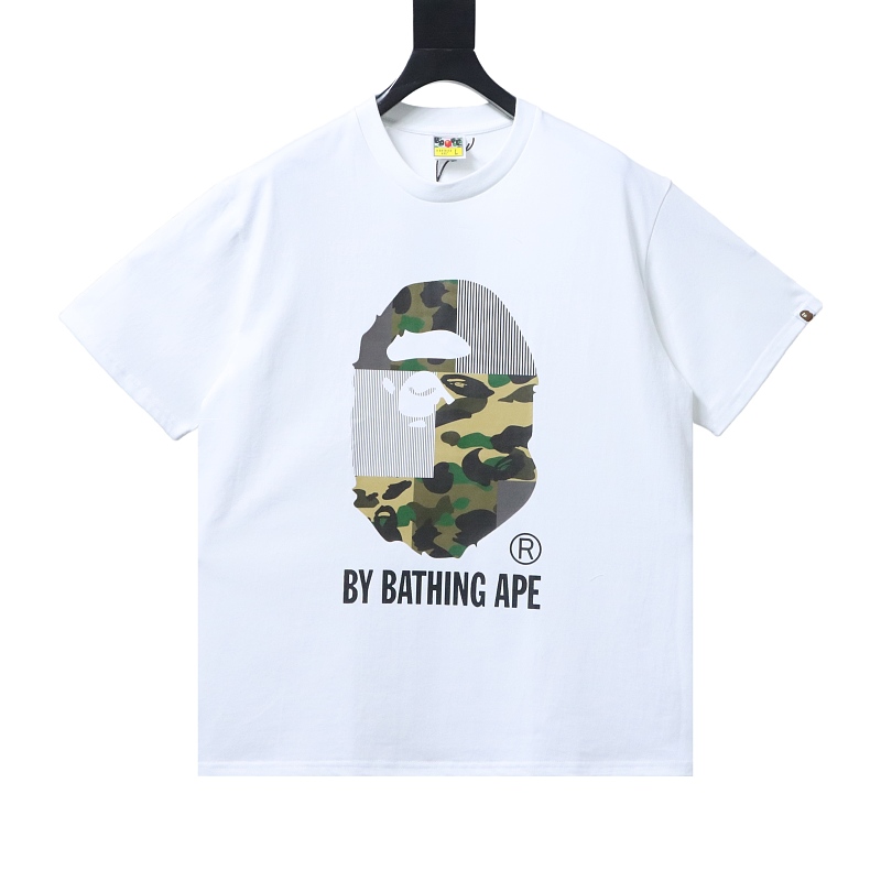 EM Sneakers BAPE Military Crazy Big Ape Head T-shirt White
