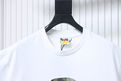 EM Sneakers BAPE Military Crazy Big Ape Head T-shirt White