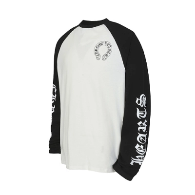 EM Sneakers Chrome Hearts Baseball Long Sleeve Black/White 02