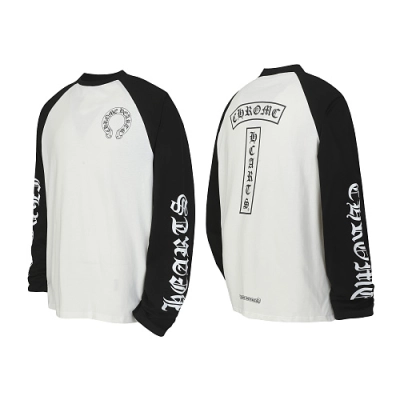 EM Sneakers Chrome Hearts Baseball Long Sleeve Black/White 01