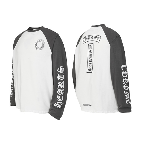 EM Sneakers Chrome Hearts Baseball Long Sleeve Gray /White