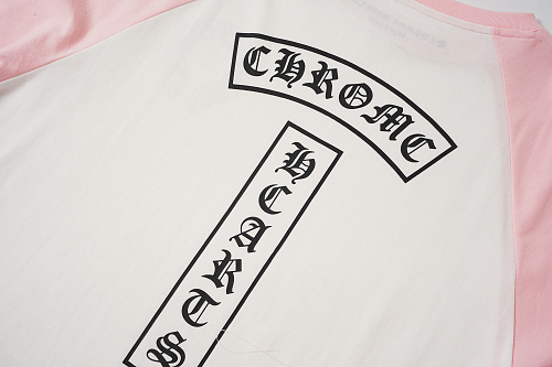 EM Sneakers Chrome Hearts Baseball Long Sleeve Pink /White