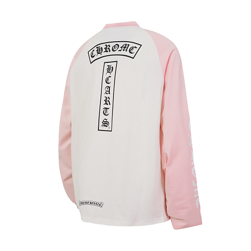 EM Sneakers Chrome Hearts Baseball Long Sleeve Pink /White