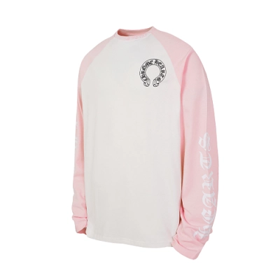 EM Sneakers Chrome Hearts Baseball Long Sleeve Pink /White 02