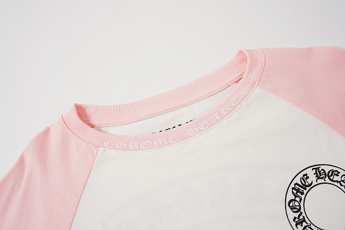EM Sneakers Chrome Hearts Baseball Long Sleeve Pink /White