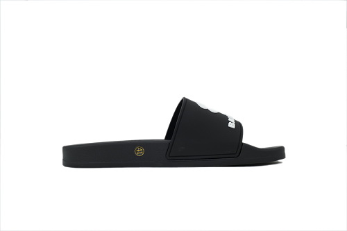 EM Sneakers Balenciaga logo-embroidered Pool Slides Black White
