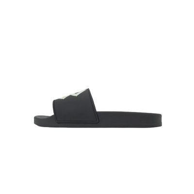 EM Sneakers Balenciaga Pool Slide Sandal in Black/Yellow Rubber 01
