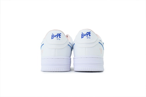 EM Sneakers A Bathing Ape Bape Sta BAPY White Pink