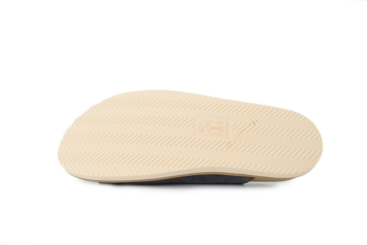 EM Sneakers Brunello Cucinelli Buckle Suede Slippers Grey