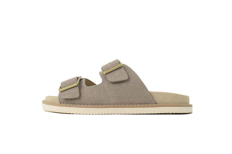 EM Sneakers Brunello Cucinelli Suede Slide Sandals Beige