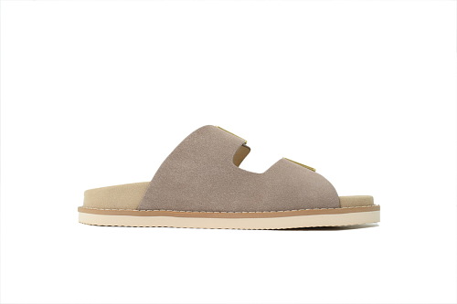 EM Sneakers Brunello Cucinelli Suede Slide Sandals Beige
