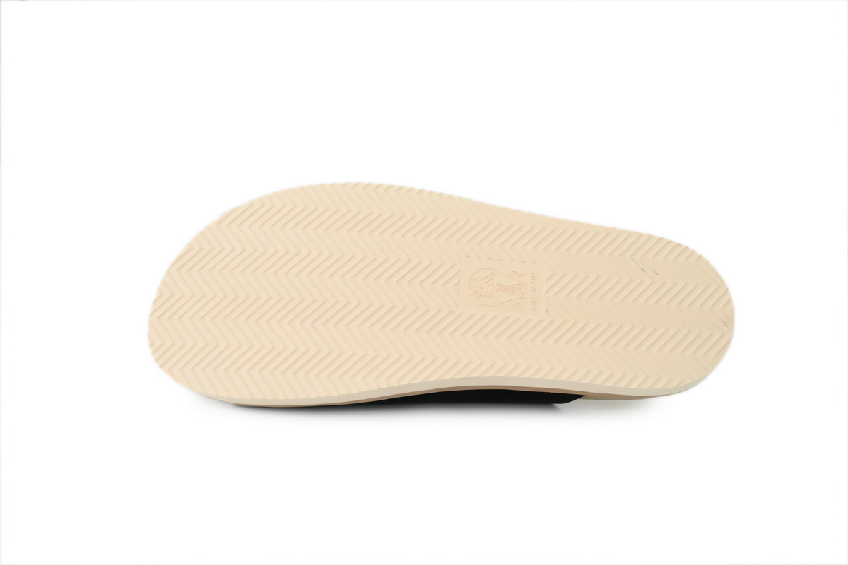 EM Sneakers Brunello Cucinelli Suede Slide Sandals Black