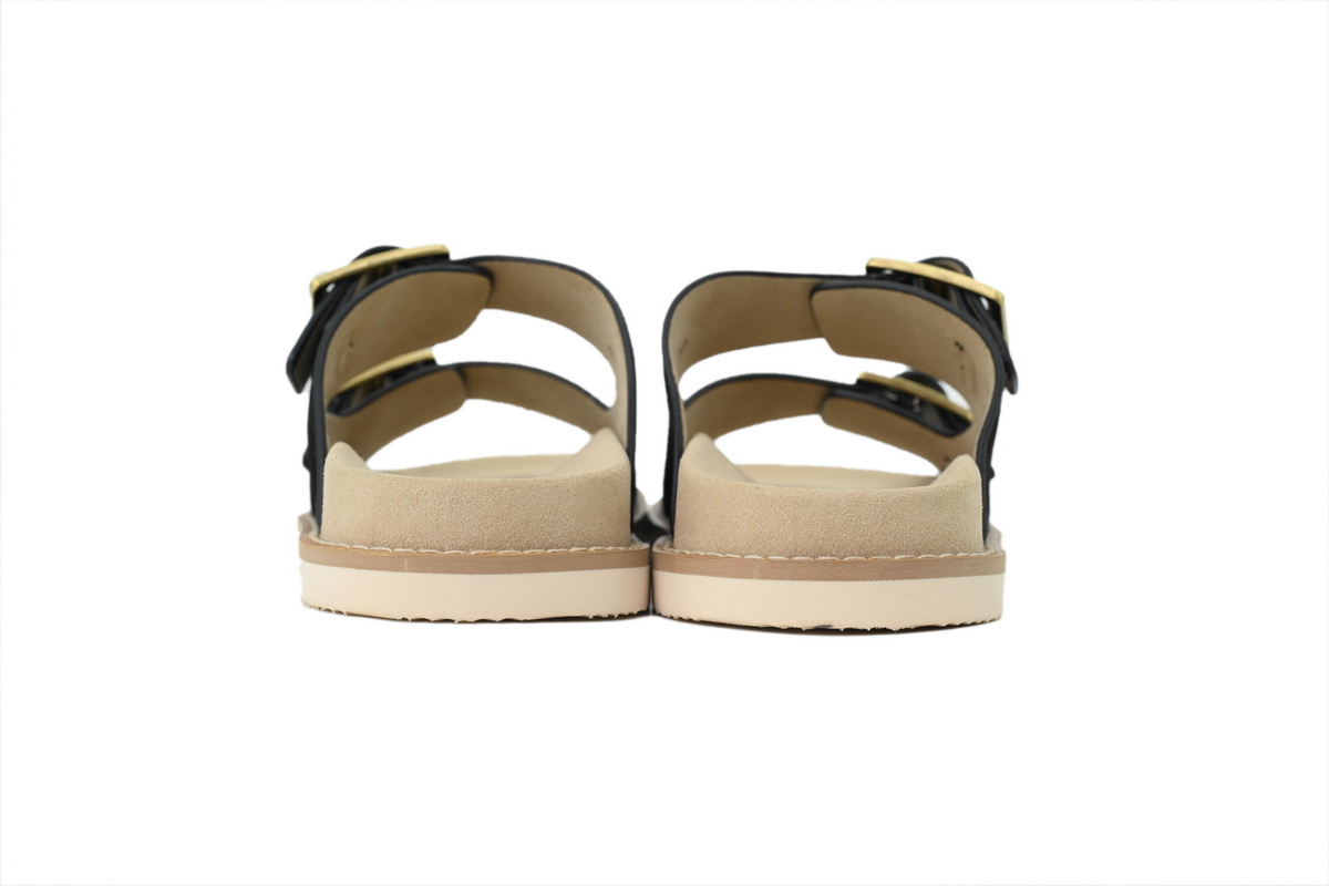 EM Sneakers Brunello Cucinelli Suede Slide Sandals Black