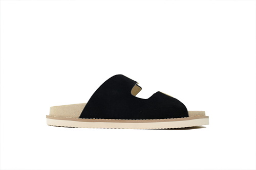 EM Sneakers Brunello Cucinelli Suede Slide Sandals Black