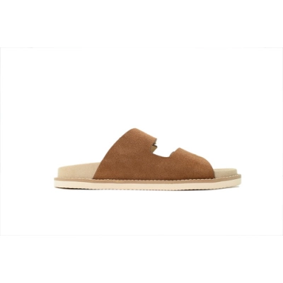EM Sneakers Brunello Cucinelli Suede Slide Sandals Brown 02