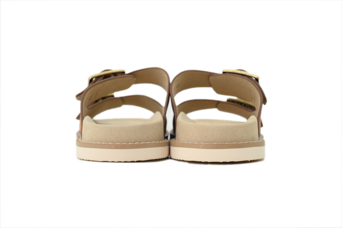 EM Sneakers Brunello Cucinelli Suede Slide Sandals Brown