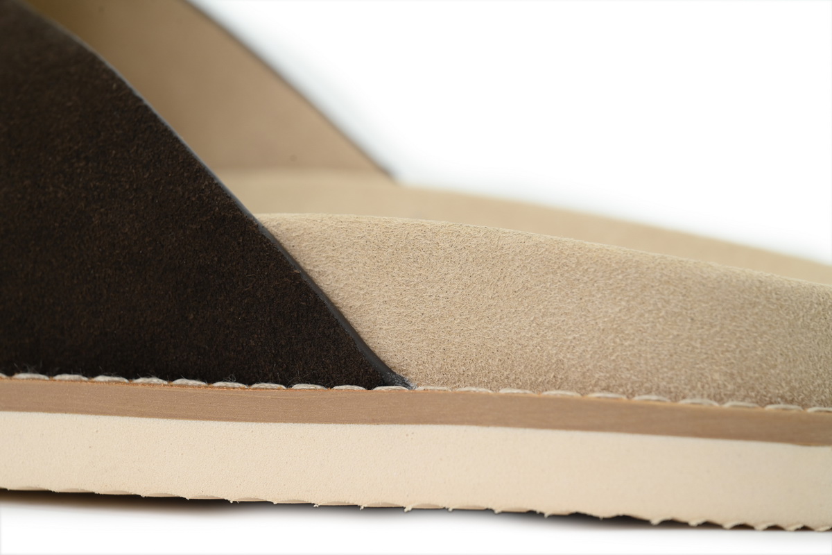 EM Sneakers Brunello Cucinelli Suede Slide Sandals Coffee