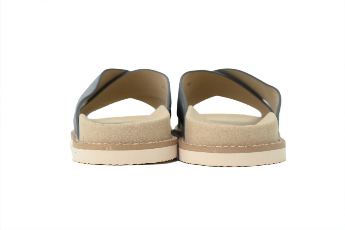 EM Sneakers Brunello Cucinelli Suede Slide Sandals Grey
