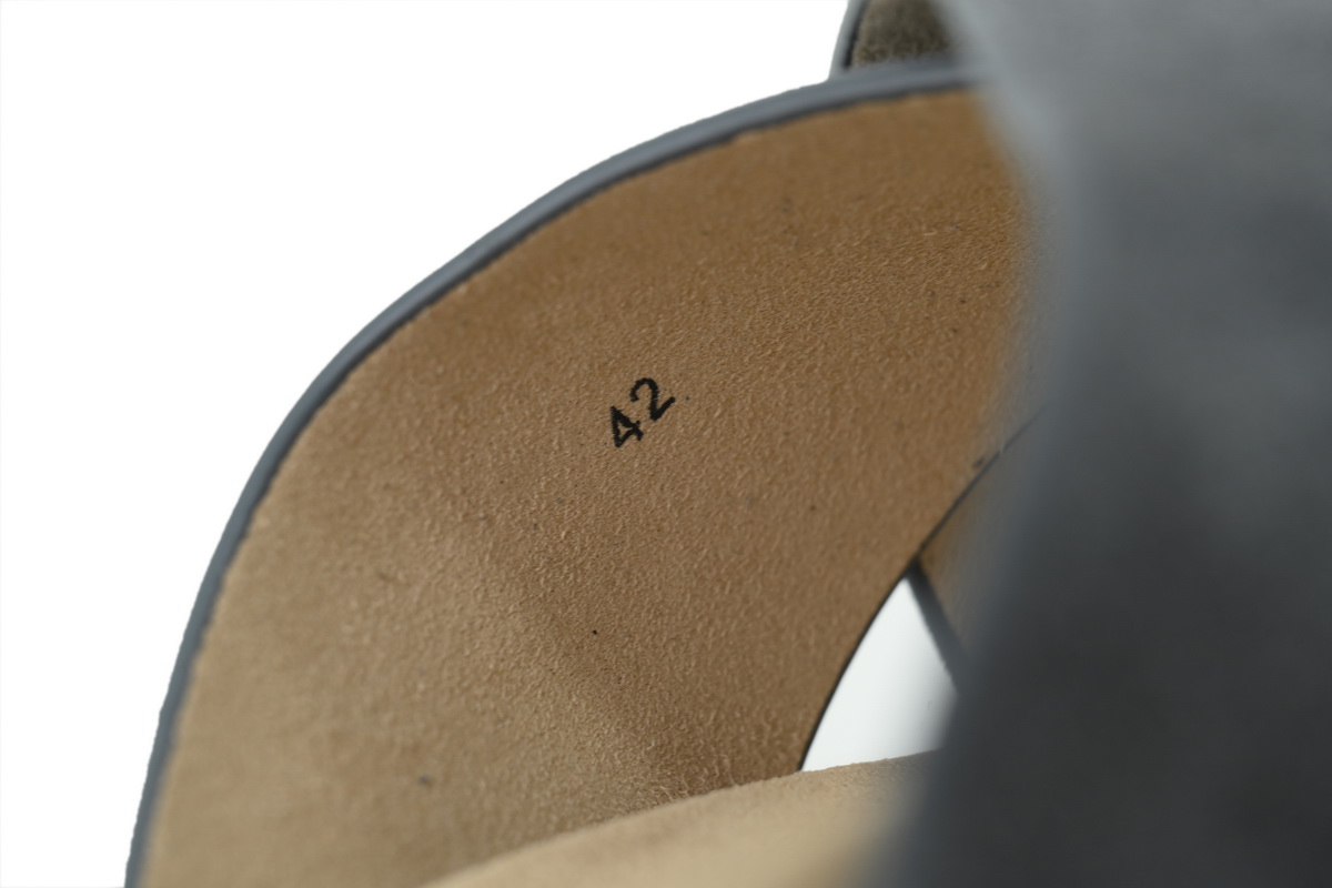 EM Sneakers Brunello Cucinelli Suede Slide Sandals Grey