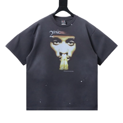 EM Sneakers SAINT Mxxxxxx 2Pac Short-Sleeve T-shirt Black 01