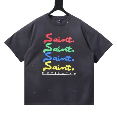 EM Sneakers SAINT MXXXXXX Graphic-print T-shirt Grey 01