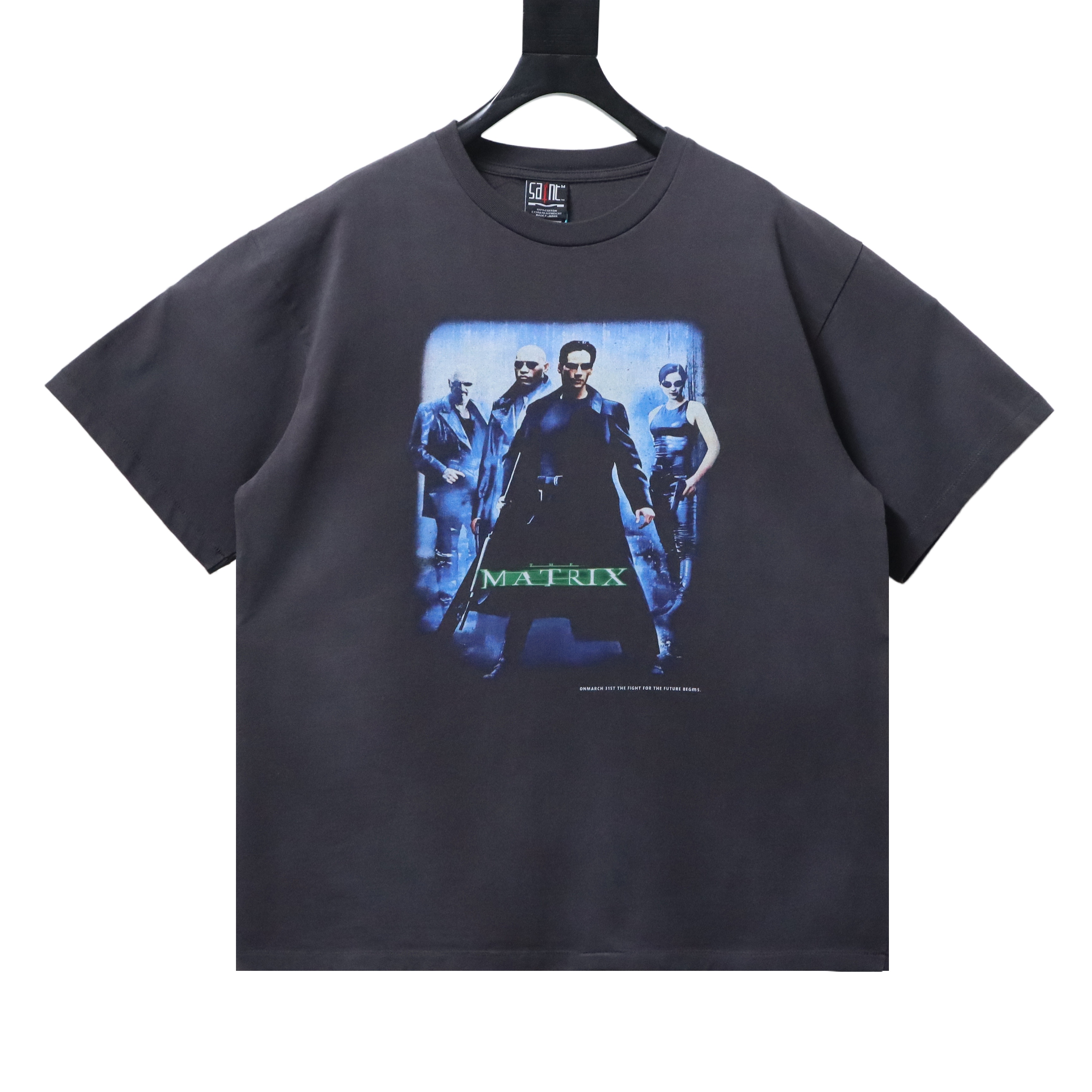EM Sneakers Saint Mxxxxxx Green Logo Matrix T-shirt Black