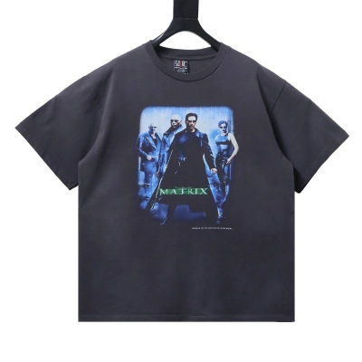 EM Sneakers Saint Mxxxxxx Green Logo Matrix T-shirt Black 01