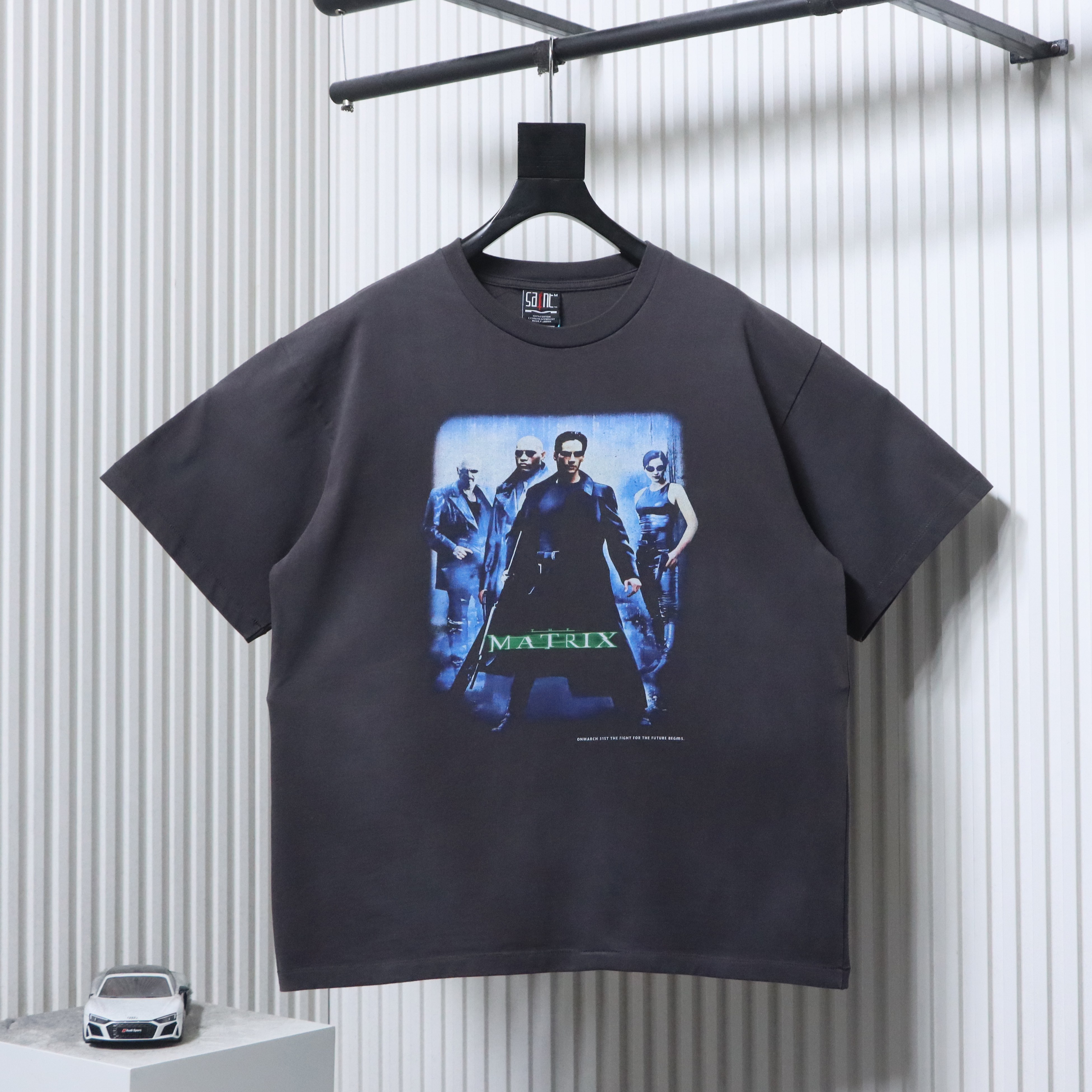 EM Sneakers Saint Mxxxxxx Green Logo Matrix T-shirt Black