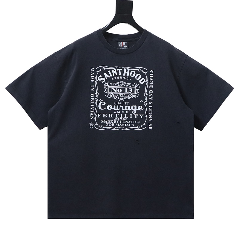 EM Sneakers SAINT Mxxxxxx Skull Bike T-shirt Black