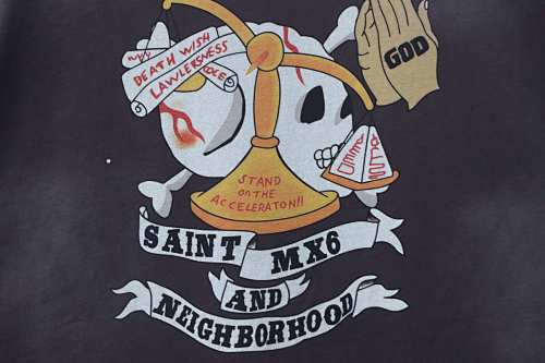 EM Sneakers SAINT Mxxxxxx x Neighborhood Pray T-shirt Black
