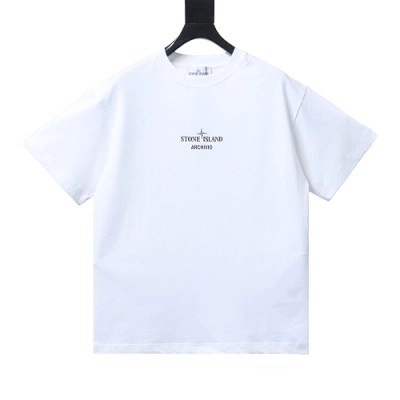 EM Sneakers Stone Island Archivio Archive Jacket Print T-Shirt White 01