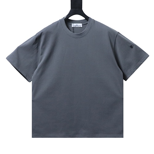 EM Sneakers Stone Island Cuff-Patch Gray T-Shirt