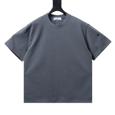 EM Sneakers Stone Island Cuff-Patch Gray T-Shirt 01