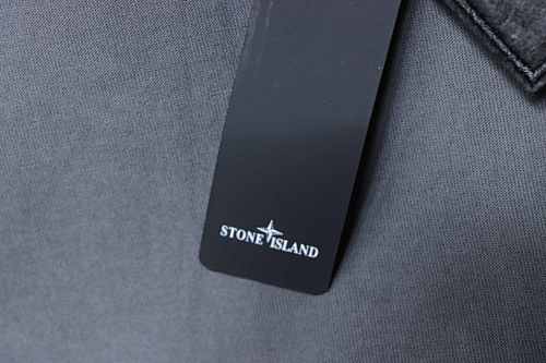 EM Sneakers Stone Island Cuff-Patch Gray T-Shirt