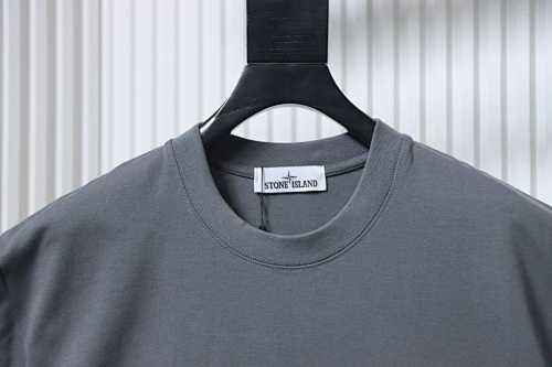EM Sneakers Stone Island Cuff-Patch Gray T-Shirt