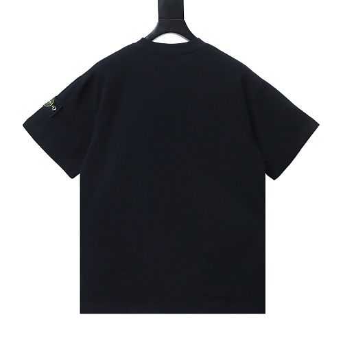 EM Sneakers Stone Island Cuff-Patch T-Shirt Black